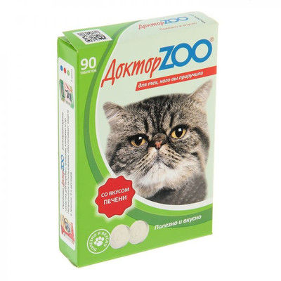 ДокторZoo витамины для кошек со вкусом печени
