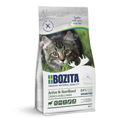 Bozita Active&Sterilised Полнорационное беззерновое питание для активных стерилизованных кошек, с ягненком