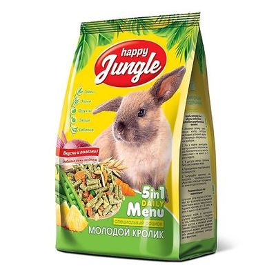 Happy Jungle сухой корм для молодых кроликов 400гр