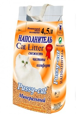 Наполнитель Pussy-cat Минеральный 4,5л