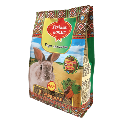 Родные корма корм для кроликов с овощами 400гр